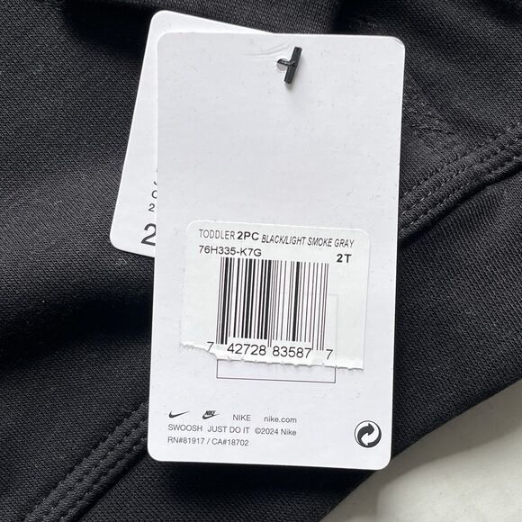 Nike Club Fleece Hoodie And Jogger 2Pc Set Toddler Size 2T 1-2YRS New With Tags - Picture 7 of 10